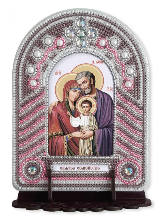 Kit de broderie de perles Icône Sainte Famille DIY