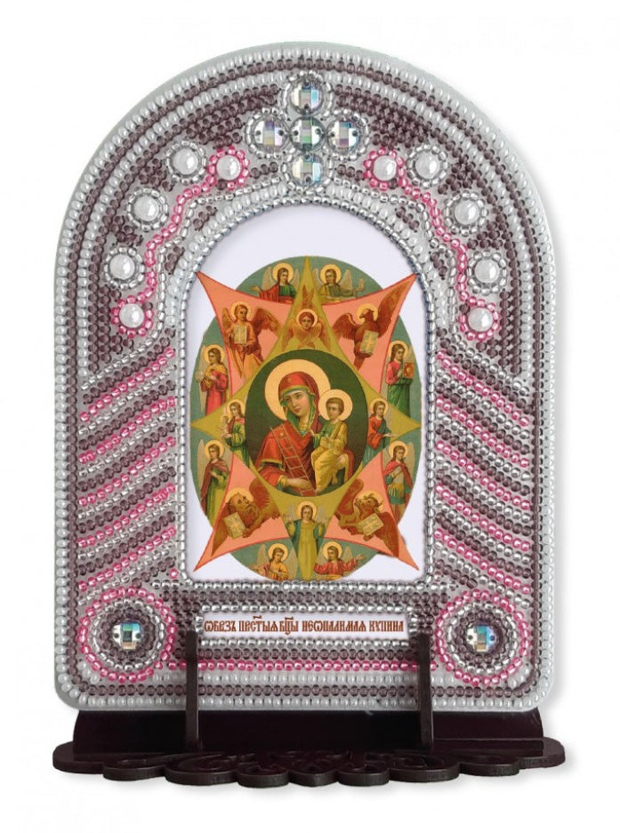 Kit de broderie de perles Icône Vierge Marie Mère de Dieu Kit de broderie au point de croix DIY