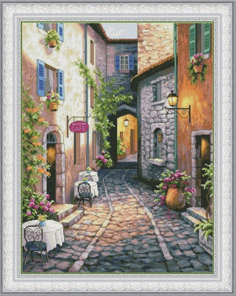 Counted Cross Stitch Kit Landscape Cozy evening DIY Olanta