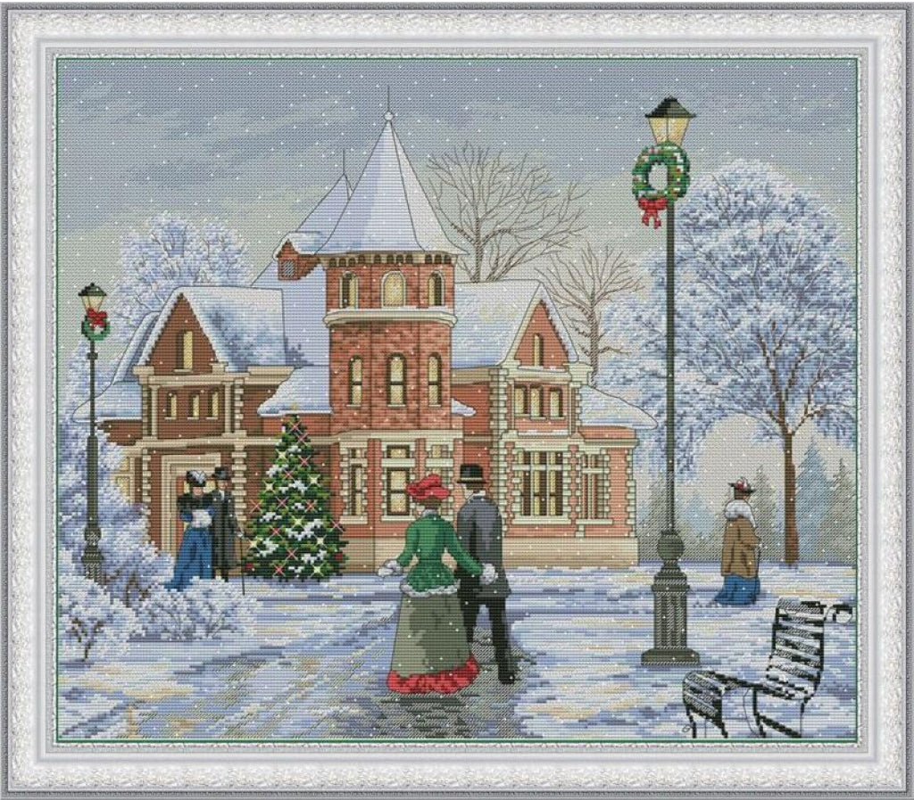 Counted Cross Stitch Kit Christmas eve DIY Olanta