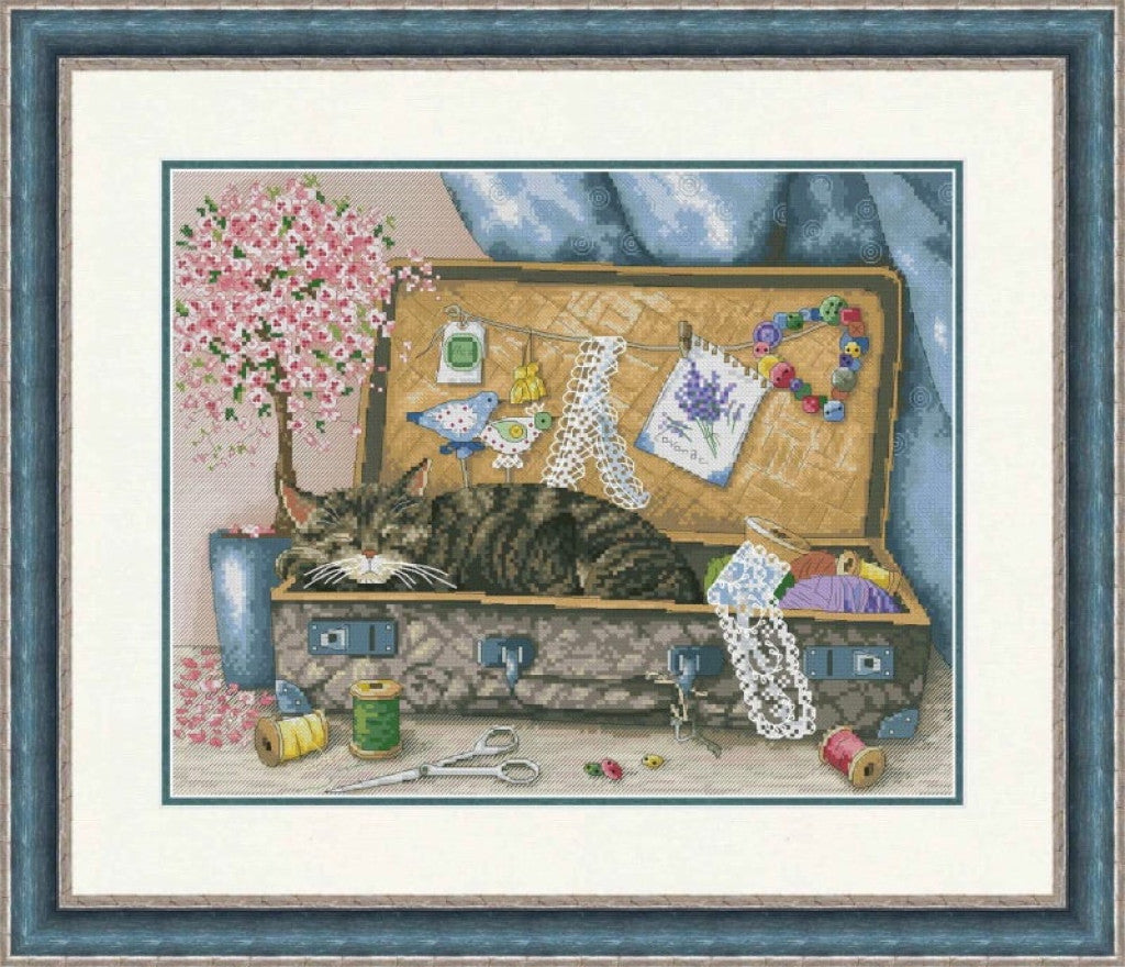 Counted Cross Stitch Kit Cat DIY Olanta