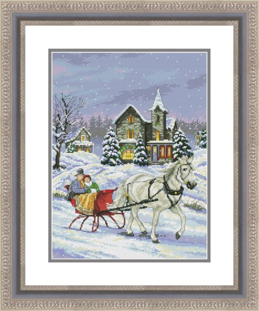 Counted Cross Stitch Kit Winter evening DIY Olanta
