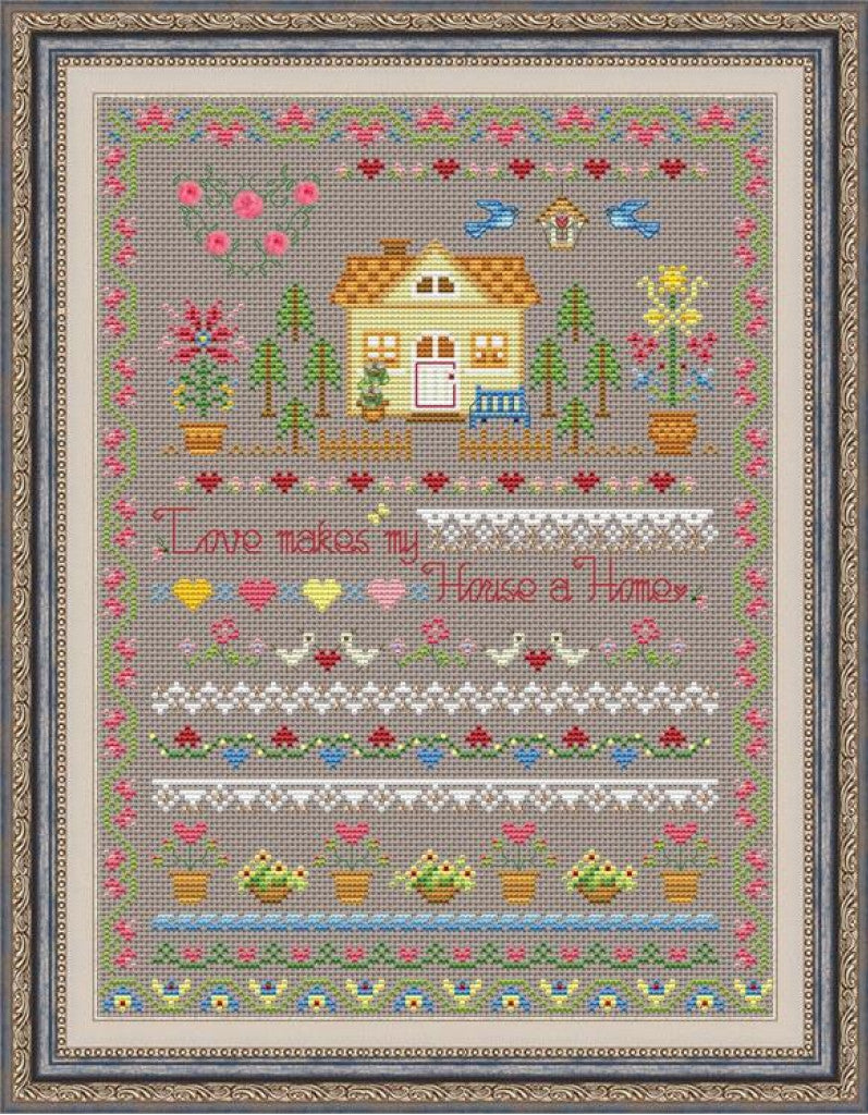 Counted Cross Stitch Kit My home Sampler DIY Olanta