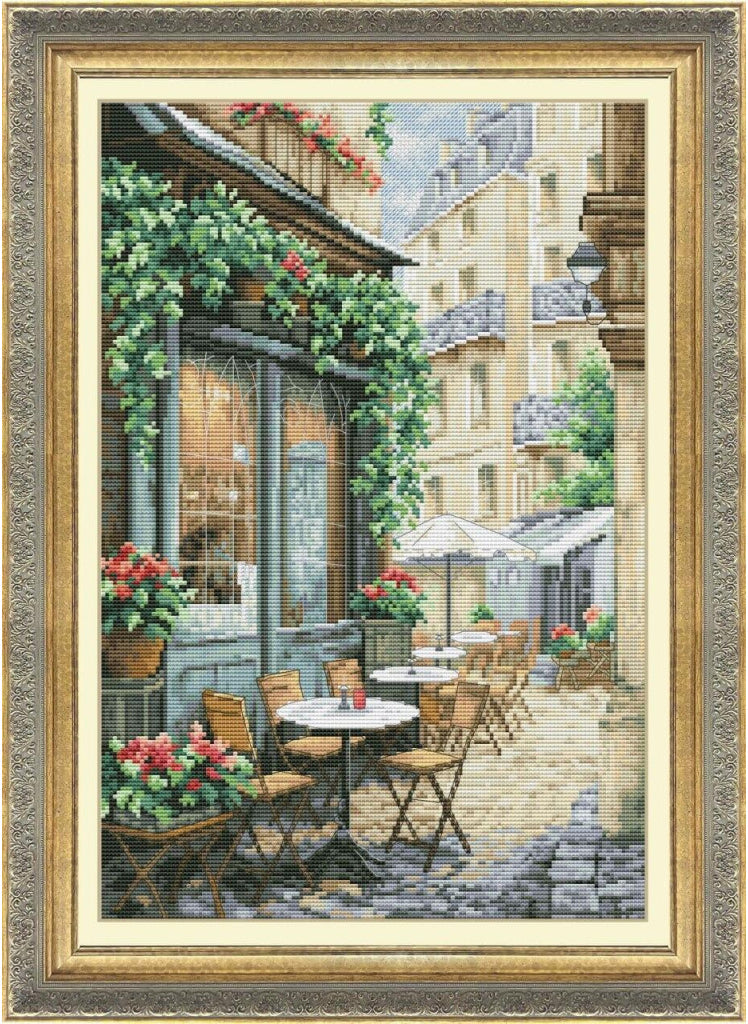 Counted Cross Stitch Kit Cozy coffee shop DIY Olanta