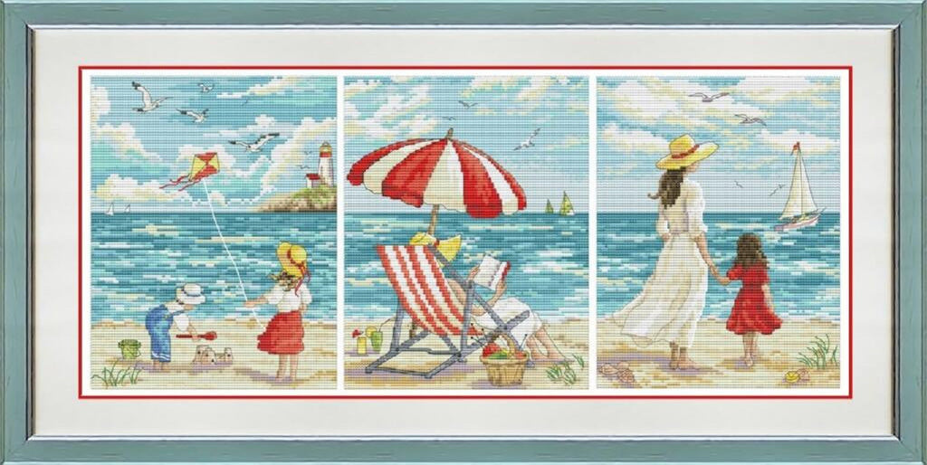 Gezähltes Kreuzstich-Set Azure Coast DIY Olanta