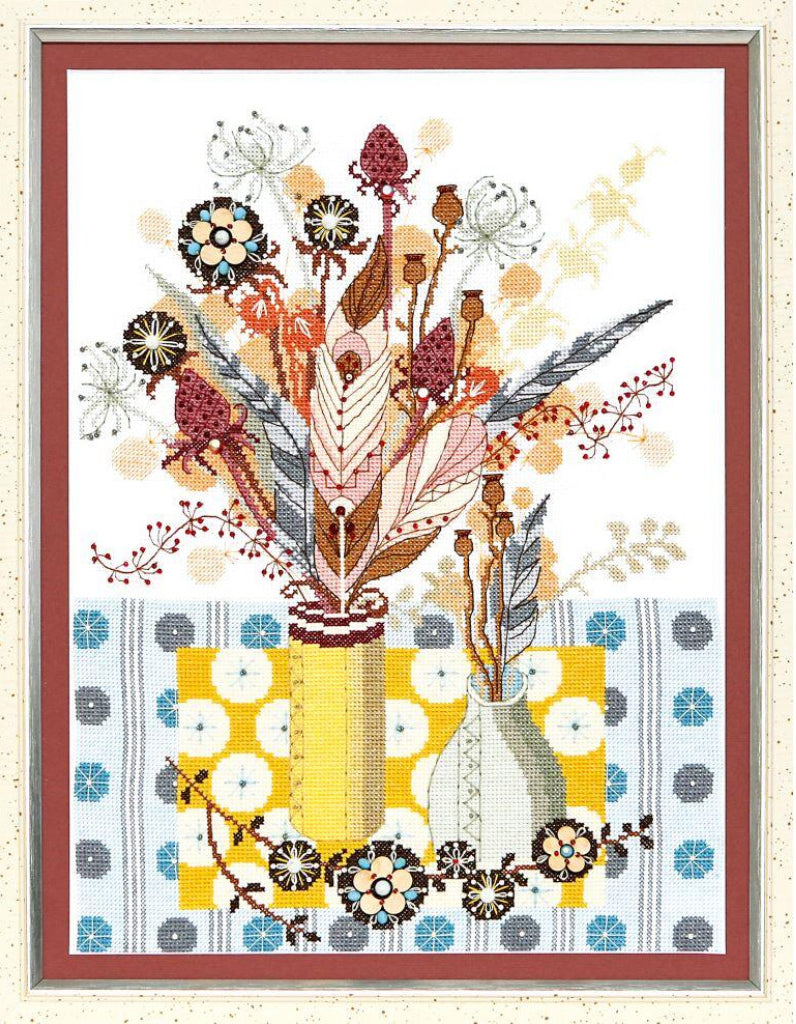 Counted Cross Stitch Kit Winter bouquet Flowers DIY