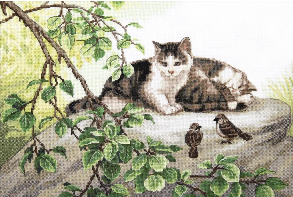 Counted Cross Stitch Kit Cats DIY Crystal Art