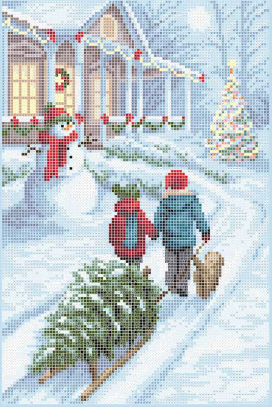 Kit complet de broderie de perles pour la veille de Noël