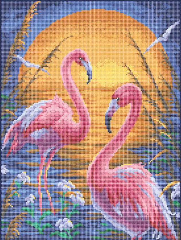 Kit complet de broderie de perles Flamingo DIY