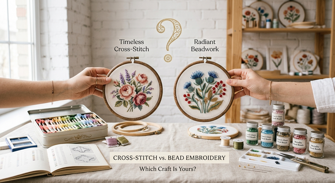 Cross-Stitch vs. Bead Embroidery: How to Choose Your Next Kit
