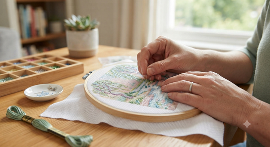 Crafting Calm: How Cross-Stitch & Bead Embroidery Relieve Stress