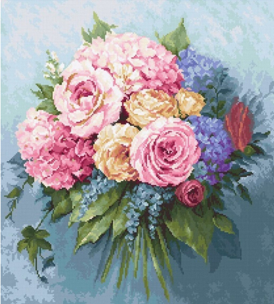 Cross Stitch Kit Flowers - DIY-craftkits