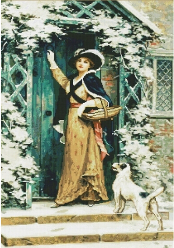 Counted Cross Stitch Kit Lady DIY