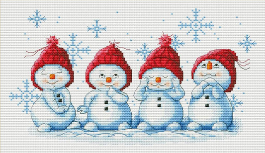 Counted Cross Stitch Kit Snowman DIY