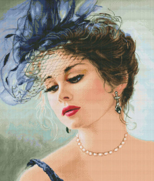 Counted Cross Stitch Kit Lady DIY