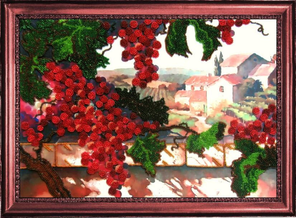 Bead embroidery kit Grape DIY