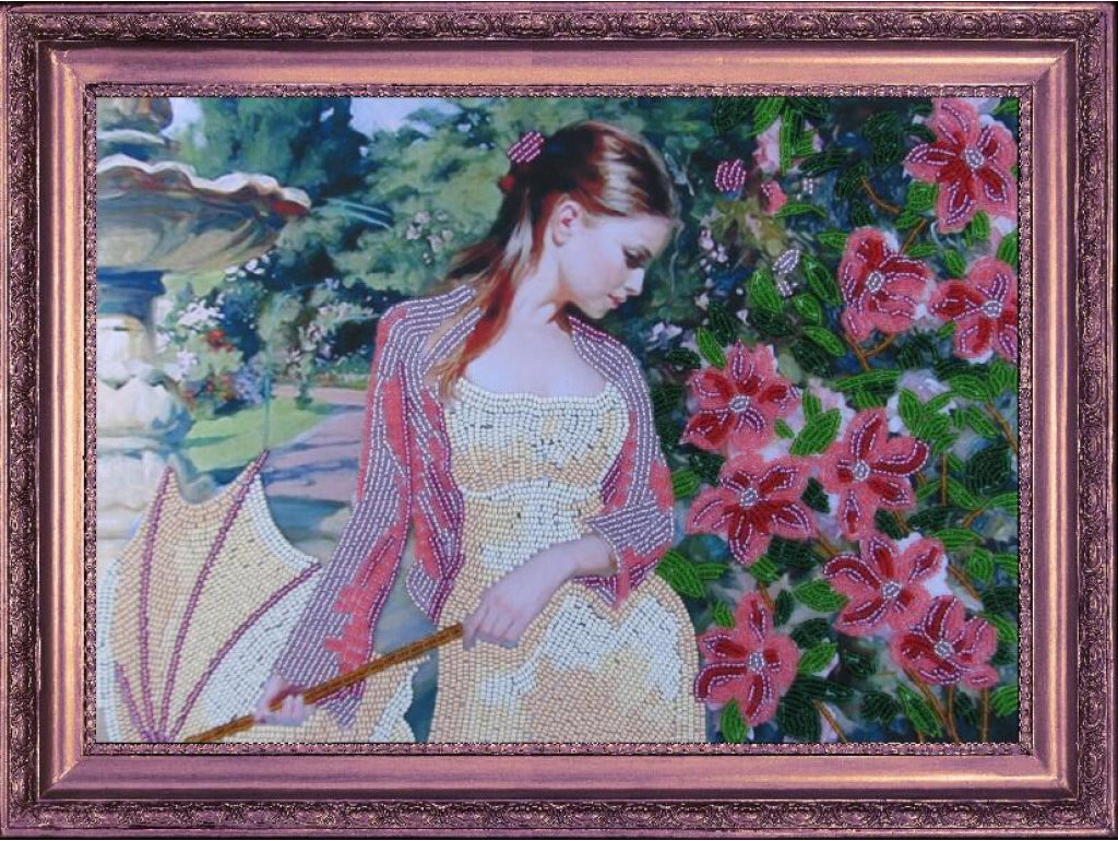 Bead embroidery kit On a walk DIY