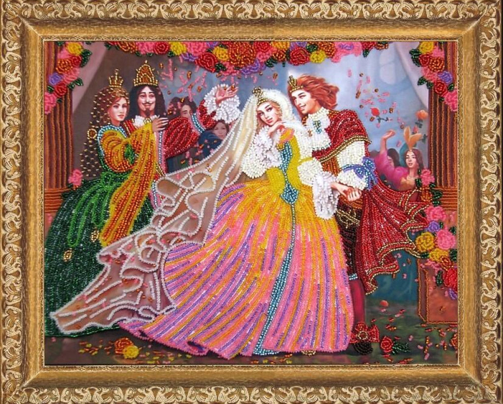 Bead embroidery kit Prince and Princess DIY