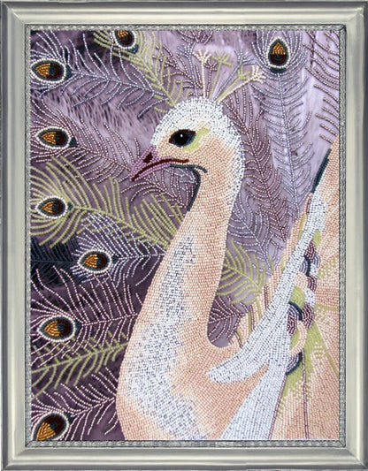 Bead embroidery kit Peacock DIY