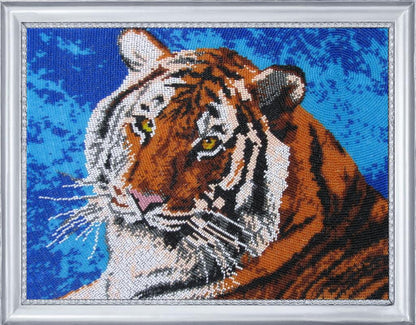 Bead embroidery kit Tiger DIY