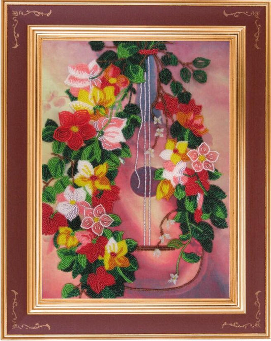 Bead embroidery kit Guitar DIY