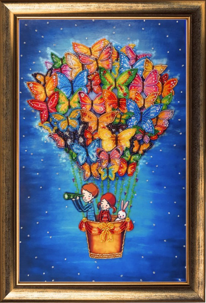 Bead embroidery kit On the air balloon DIY