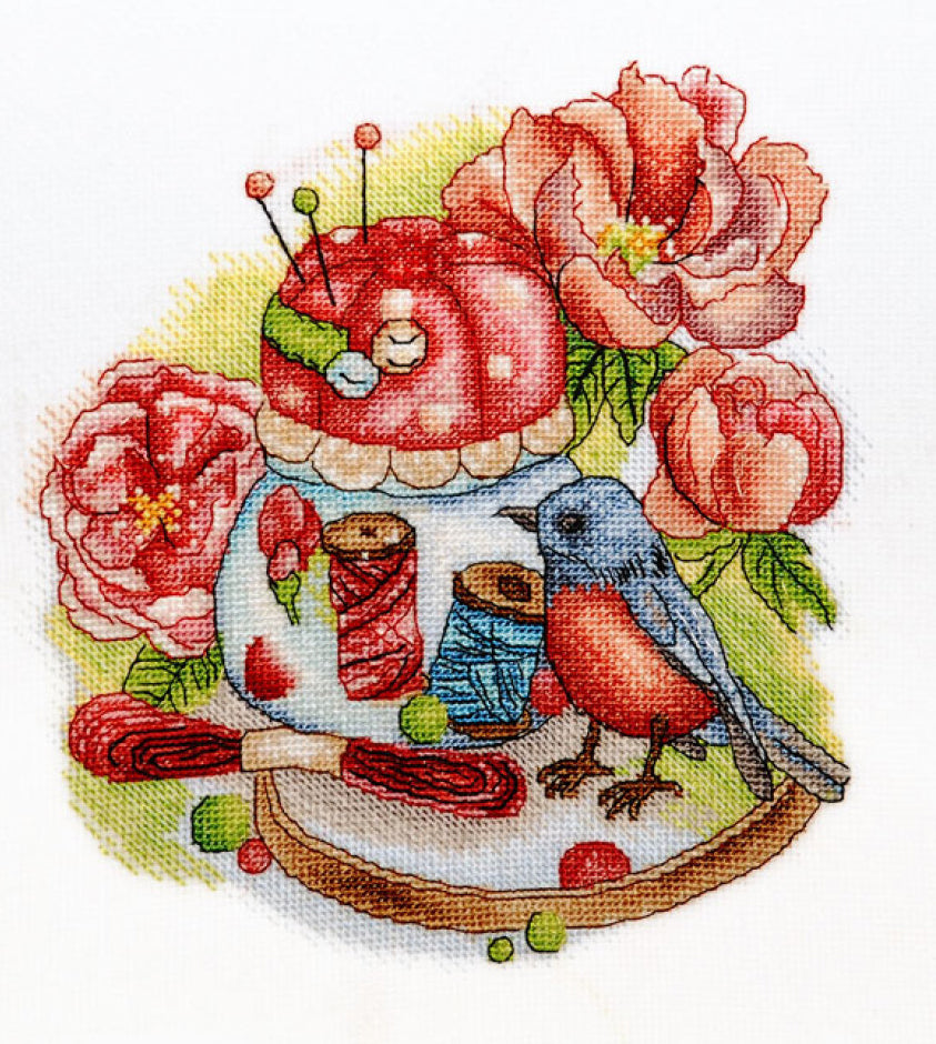 Counted Cross Stitch Kit Summer Bird DIY Alisena