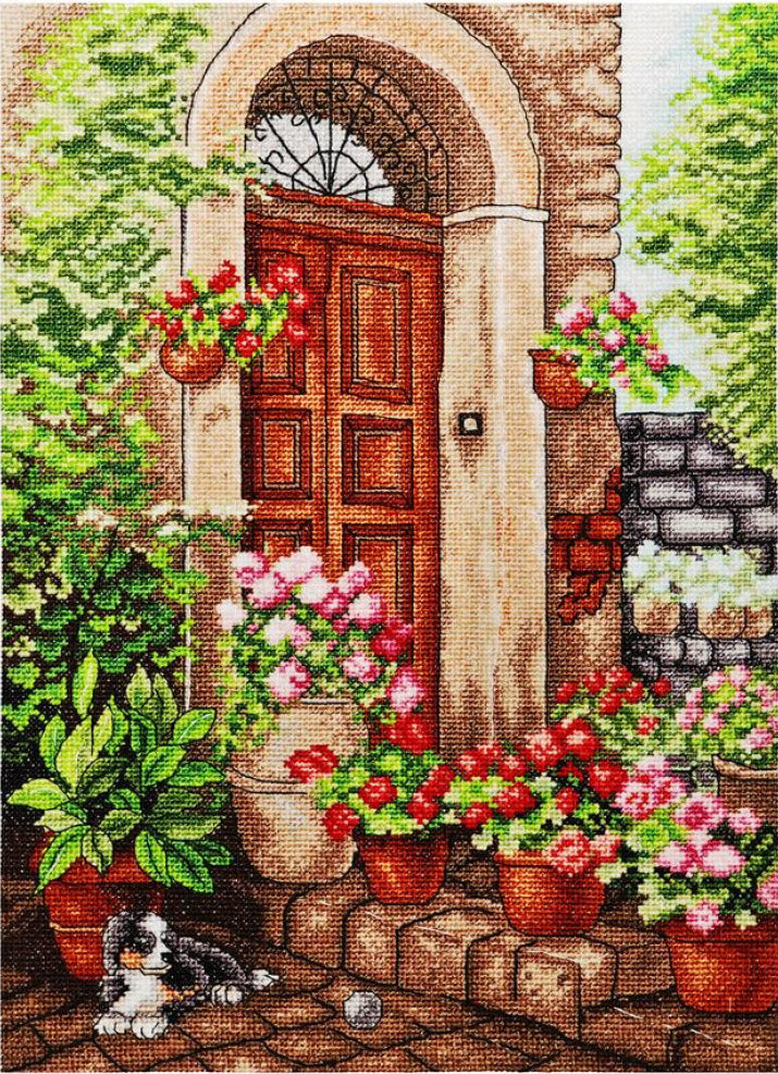 Counted Cross Stitch Kit Summer flowers DIY Alisena