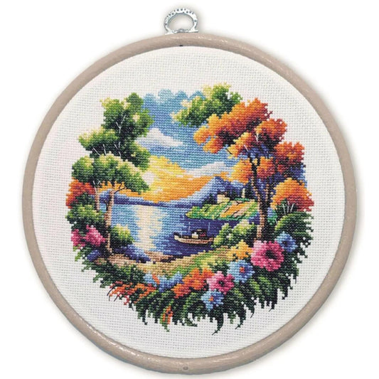 Counted Cross Stitch Kit Summer Landscape DIY Alisena