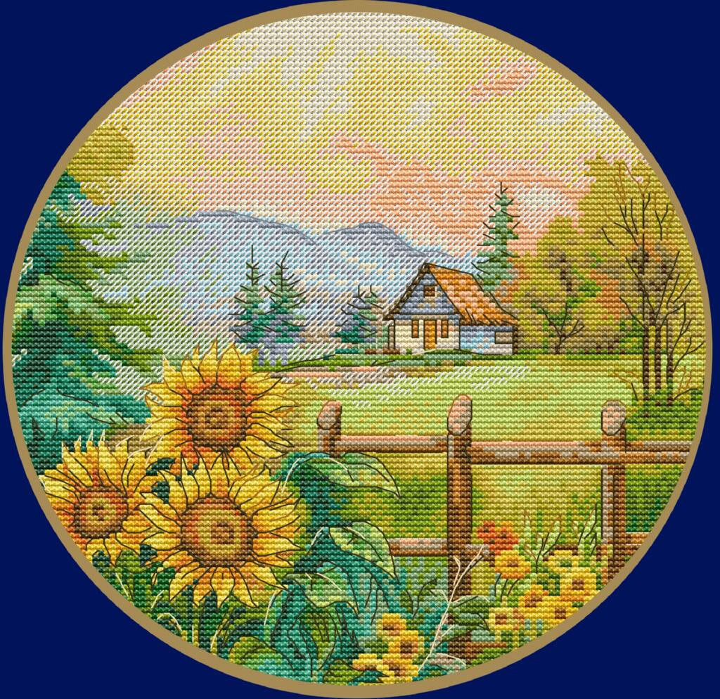 Counted Cross Stitch Kit Summer Landscape DIY