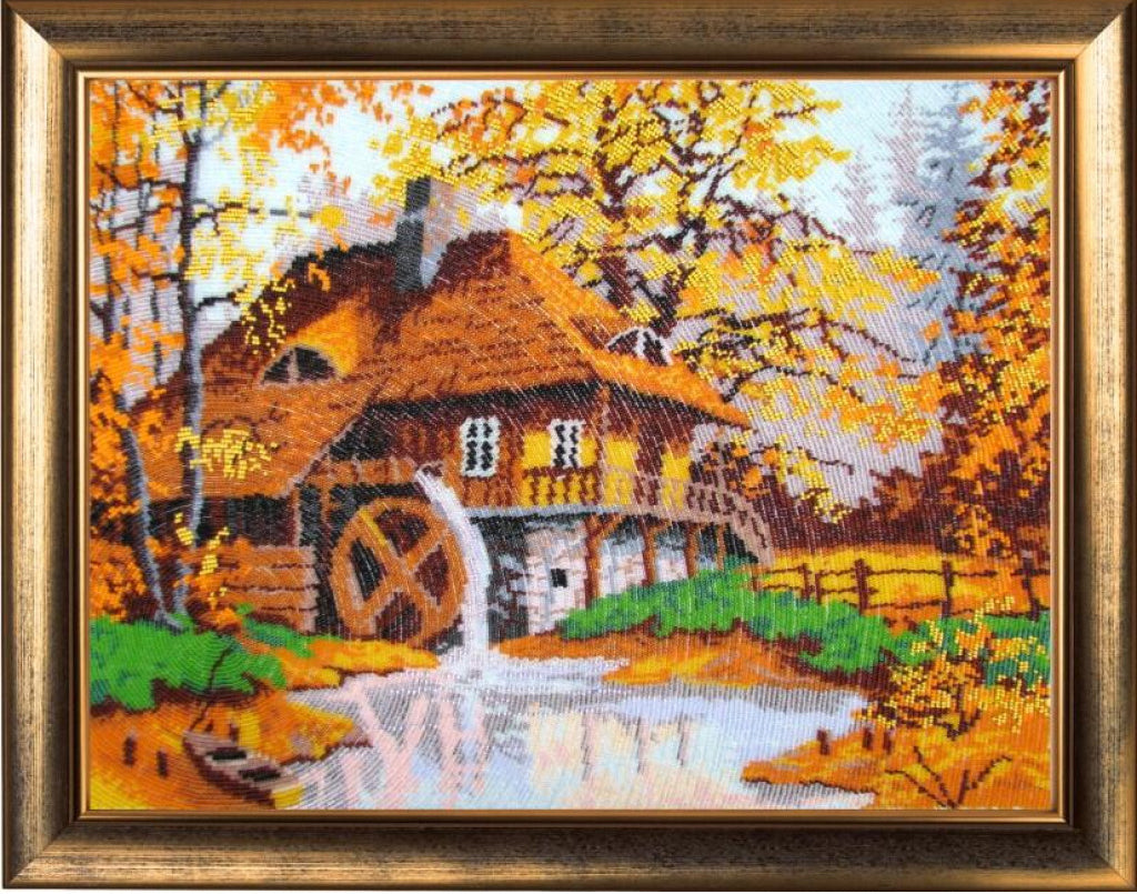 Bead embroidery kit House in the forest DIY