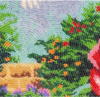 Full Bead Embroidery Kit "Rose Garden" DIY
