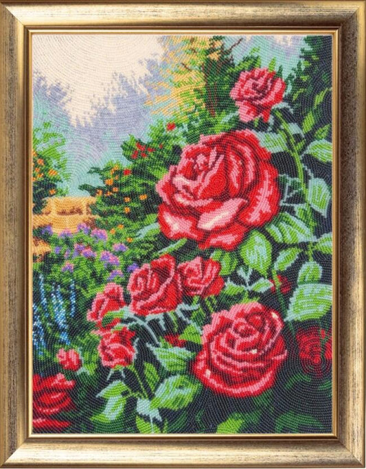 Full Bead Embroidery Kit Roses Flowers DIY