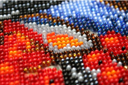 Bead Embroidery Kit Winter Bird DIY Abris Art