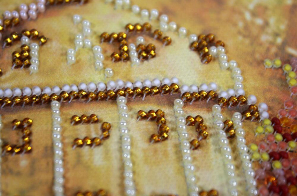 Bead Embroidery Kit Autumn city DIY Abris Art