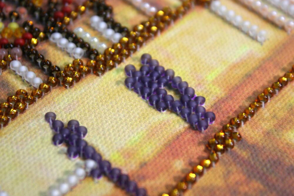 Bead Embroidery Kit Autumn city DIY Abris Art