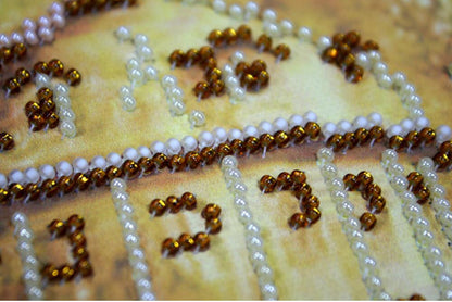 Bead Embroidery Kit Autumn city DIY Abris Art