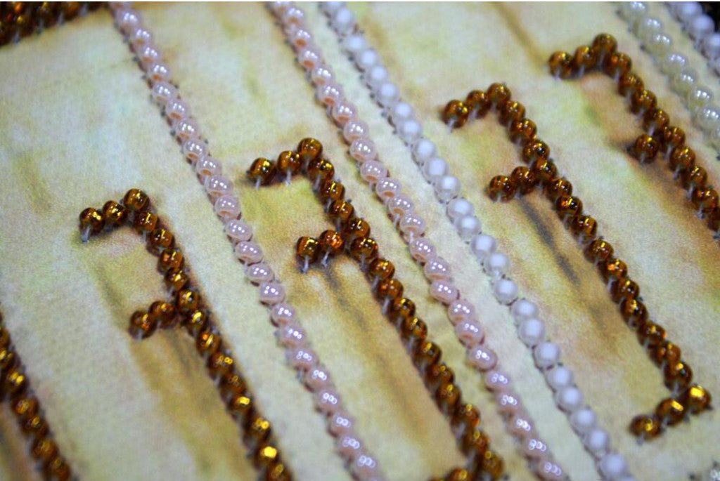 Bead Embroidery Kit Autumn city DIY Abris Art