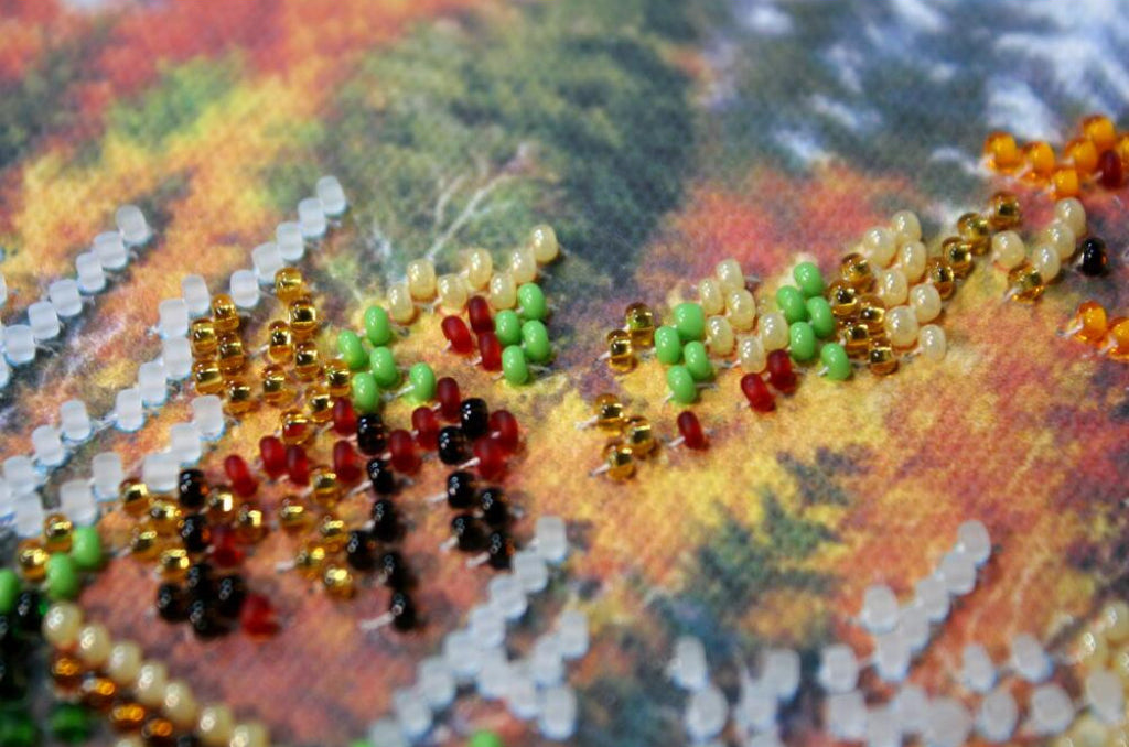 Bead Embroidery Kit Autumn Mill DIY Abris Art