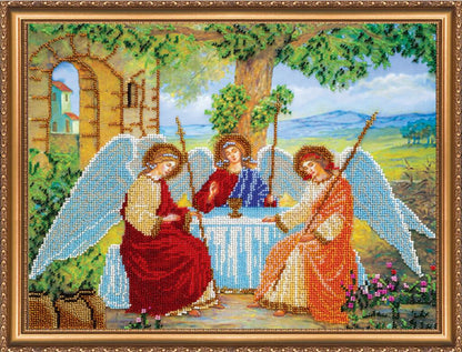 Bead Embroidery Kit Icon Holy Trinity DIY Abris Art