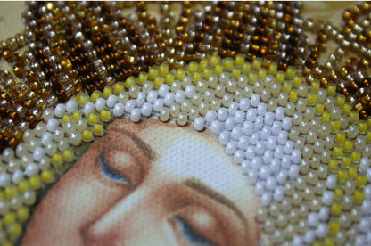 Bead Embroidery Kit Icon Virgin Mary Mother of God DIY Abris Art