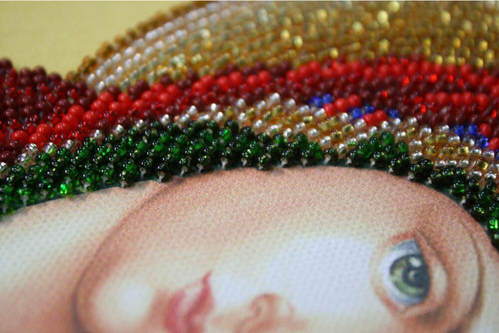 Bead Embroidery Kit Icon Virgin Mary Mother of God DIY Abris Art