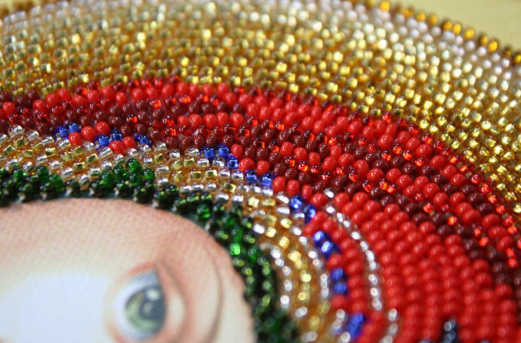 Bead Embroidery Kit Icon Virgin Mary Mother of God DIY Abris Art