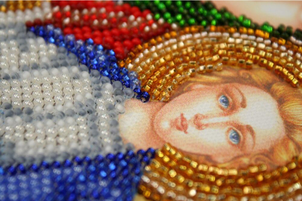 Bead Embroidery Kit Icon Virgin Mary Mother of God DIY Abris Art