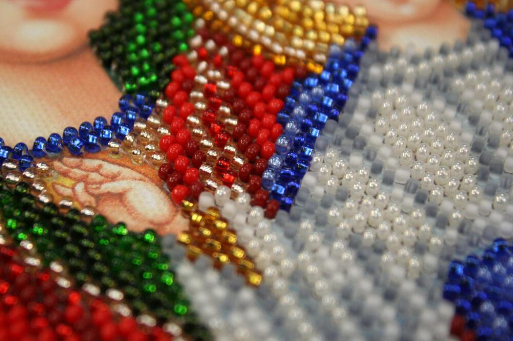 Bead Embroidery Kit Icon Virgin Mary Mother of God DIY Abris Art