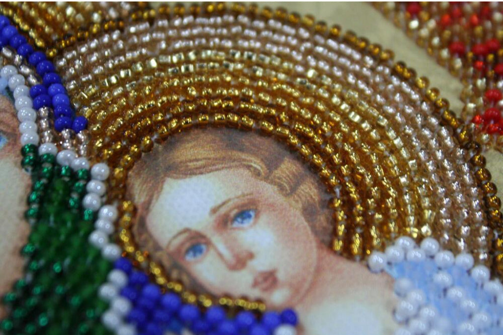 Bead Embroidery Kit Icon Virgin Mary Mother of God DIY Abris Art