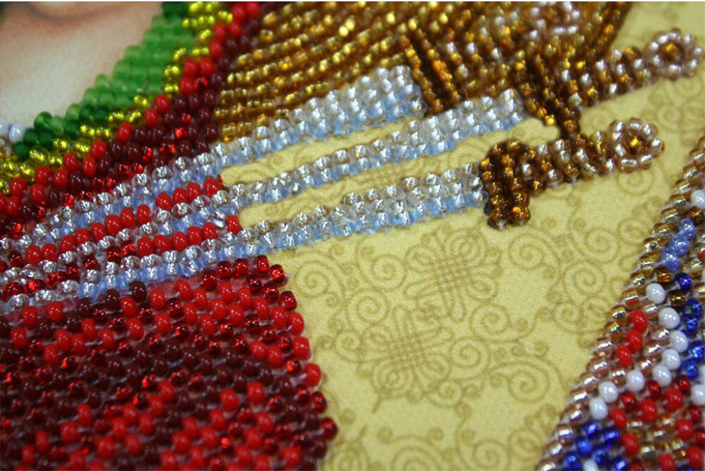 Bead Embroidery Kit Icon Virgin Mary Mother of God DIY Abris Art