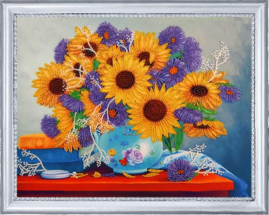 Bead Embroidery Kit Sunflowers Flowers DIY