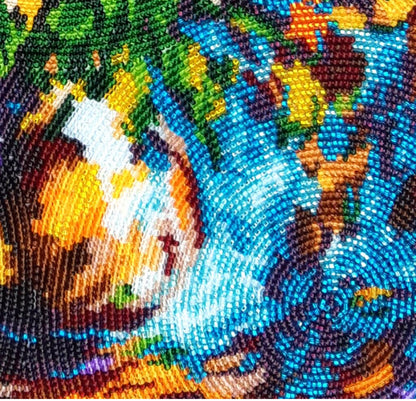Full Bead Embroidery Kit "Sunflowers in a Vase" DIY