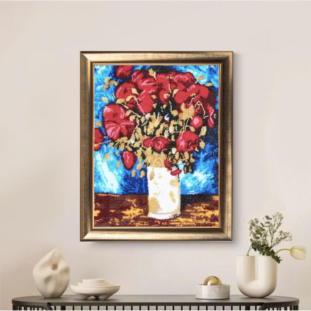 Bead Embroidery Kit "Poppies (V. Van Gogh)" DIY